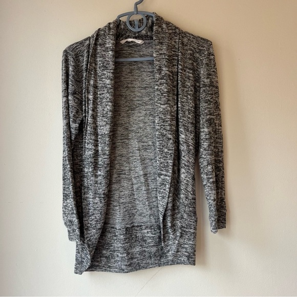 Bluenotes Gray Marled Open Front Lightweight Cardigan Sweater Women’s Small - Picture 1 of 7